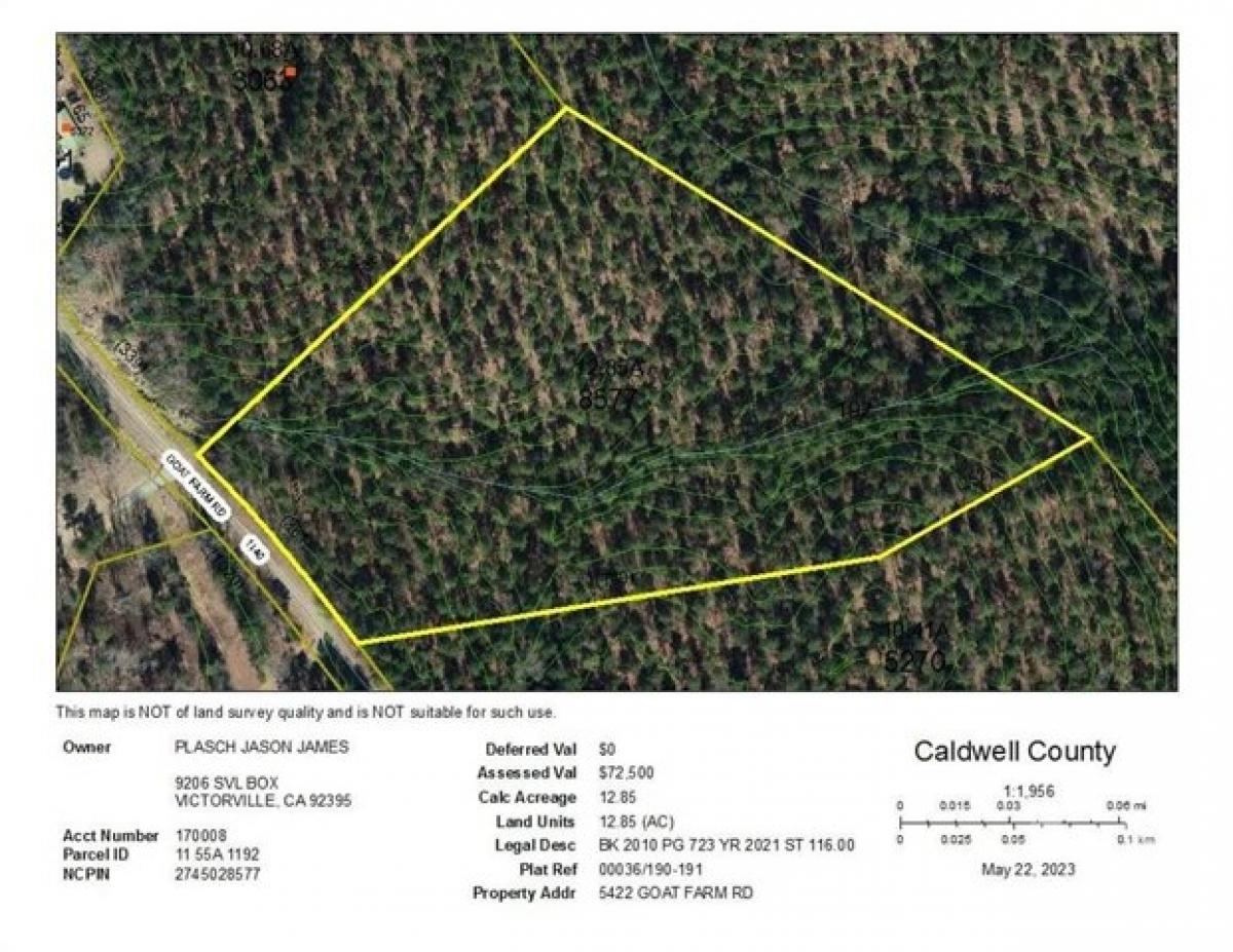 Picture of Residential Land For Sale in Granite Falls, North Carolina, United States