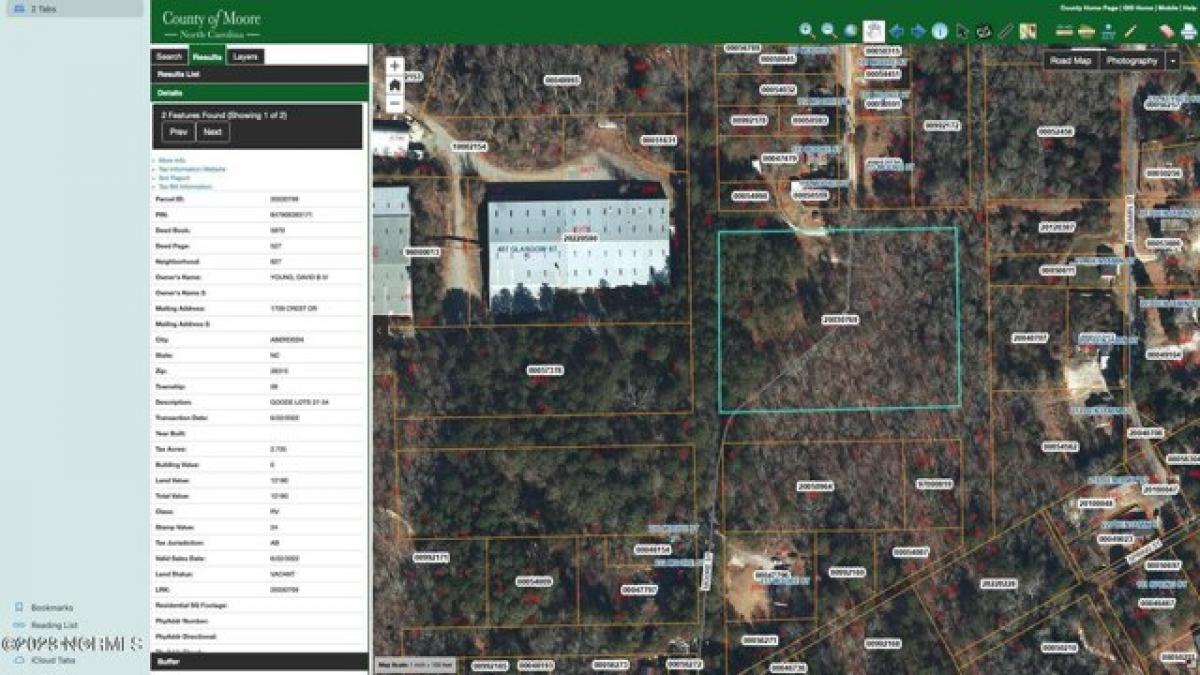 Picture of Residential Land For Sale in Aberdeen, North Carolina, United States