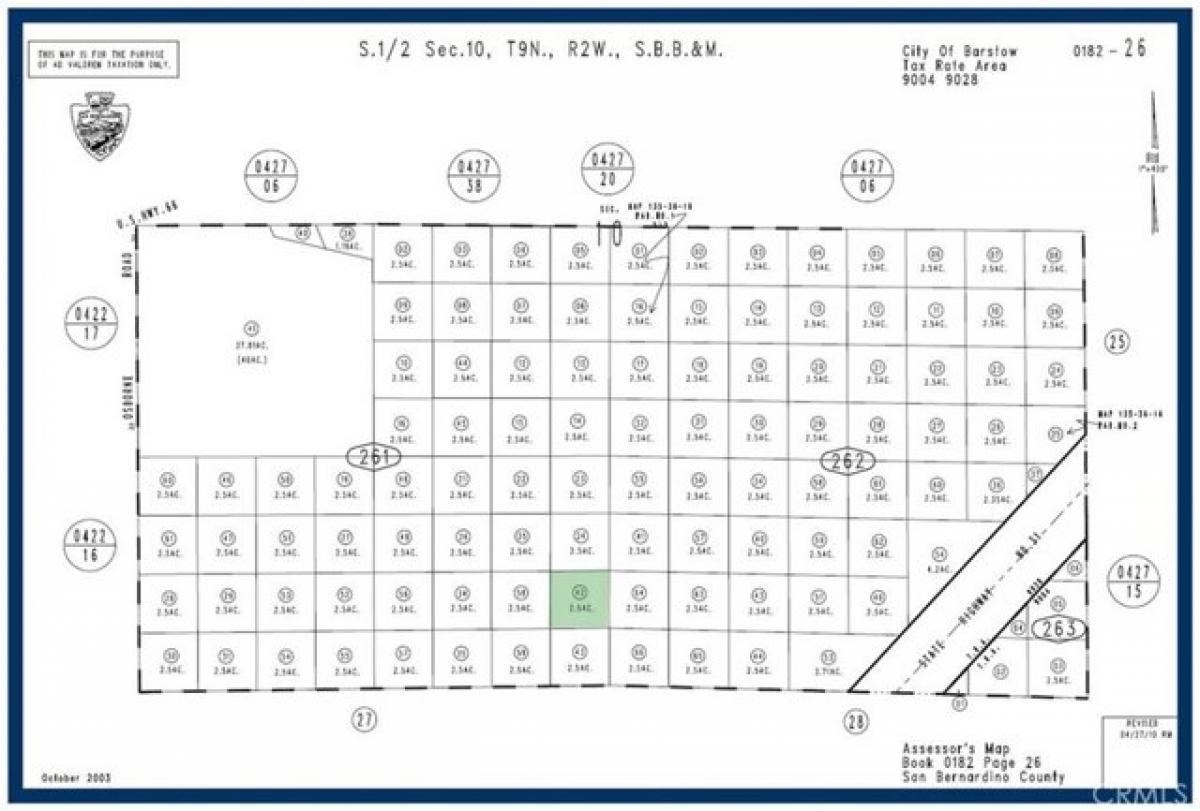 Picture of Residential Land For Sale in Barstow, California, United States
