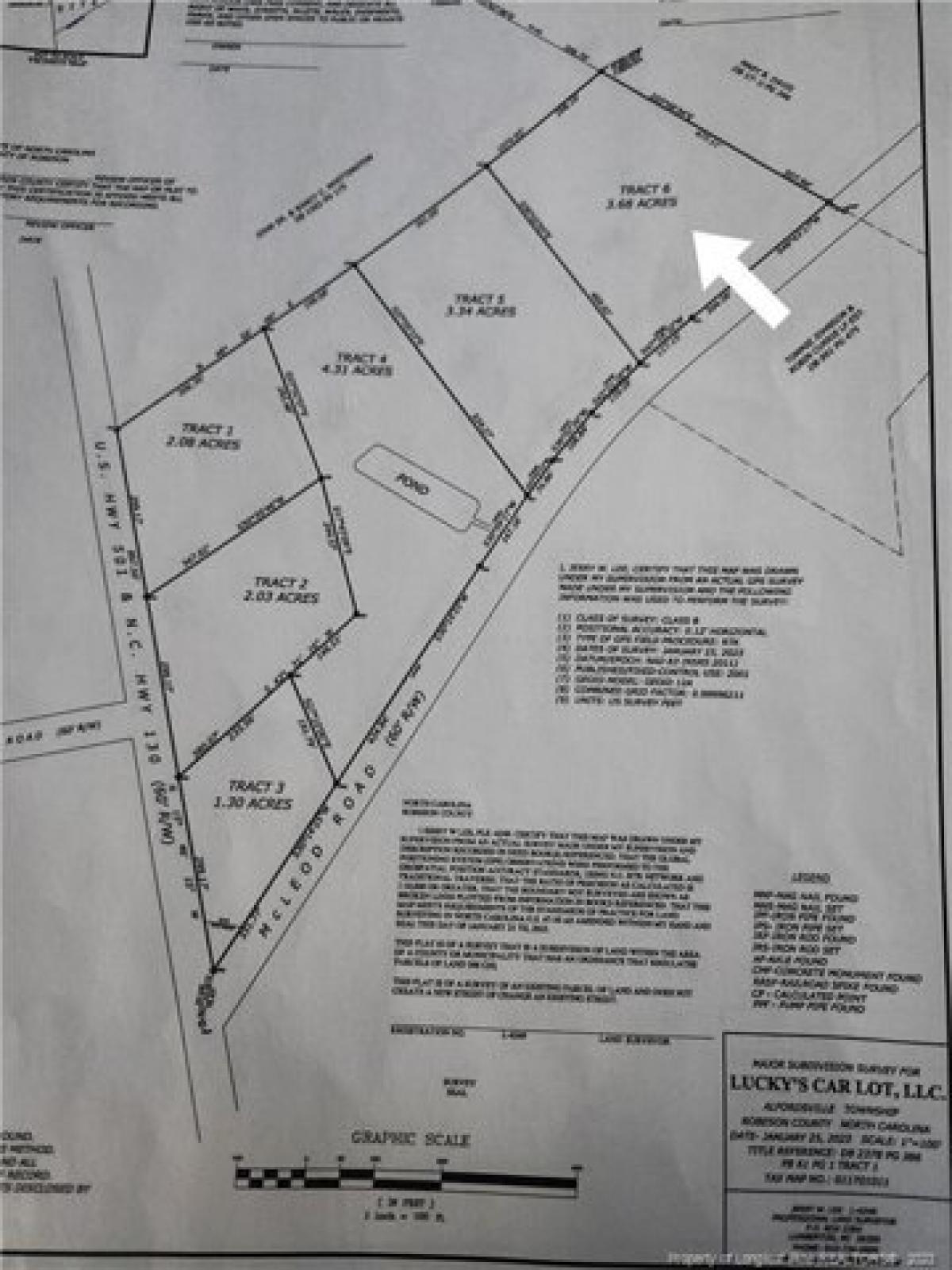Picture of Residential Land For Sale in Rowland, North Carolina, United States