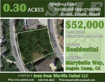 Residential Land For Sale in Angels Camp, California