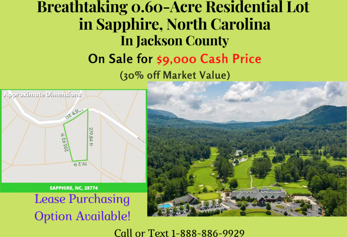 Picture of Residential Land For Sale in Sapphire, North Carolina, United States