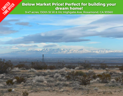 Residential Land For Sale in Rosamond, California