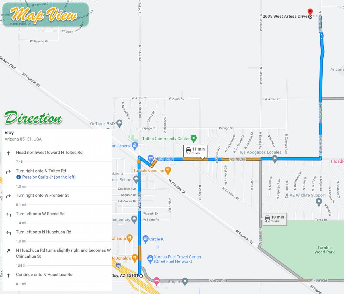 Picture of Residential Land For Sale in Eloy, Arizona, United States