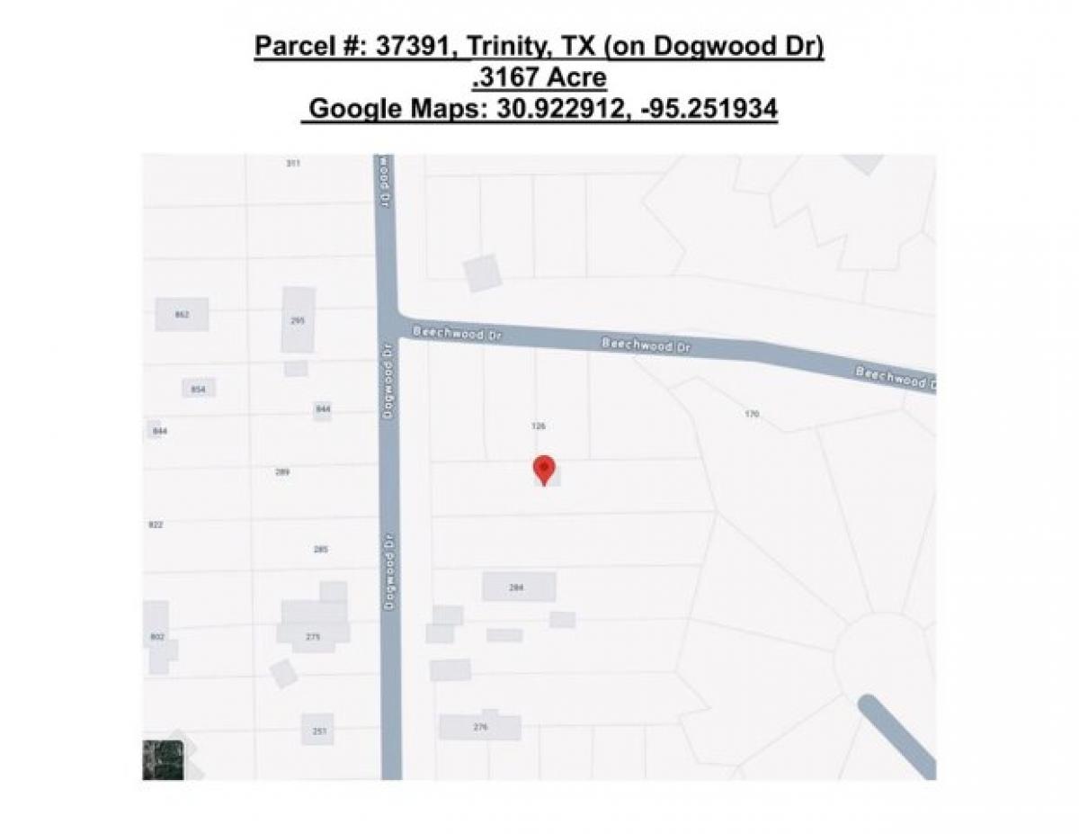 Picture of Residential Land For Sale in Trinity, Texas, United States
