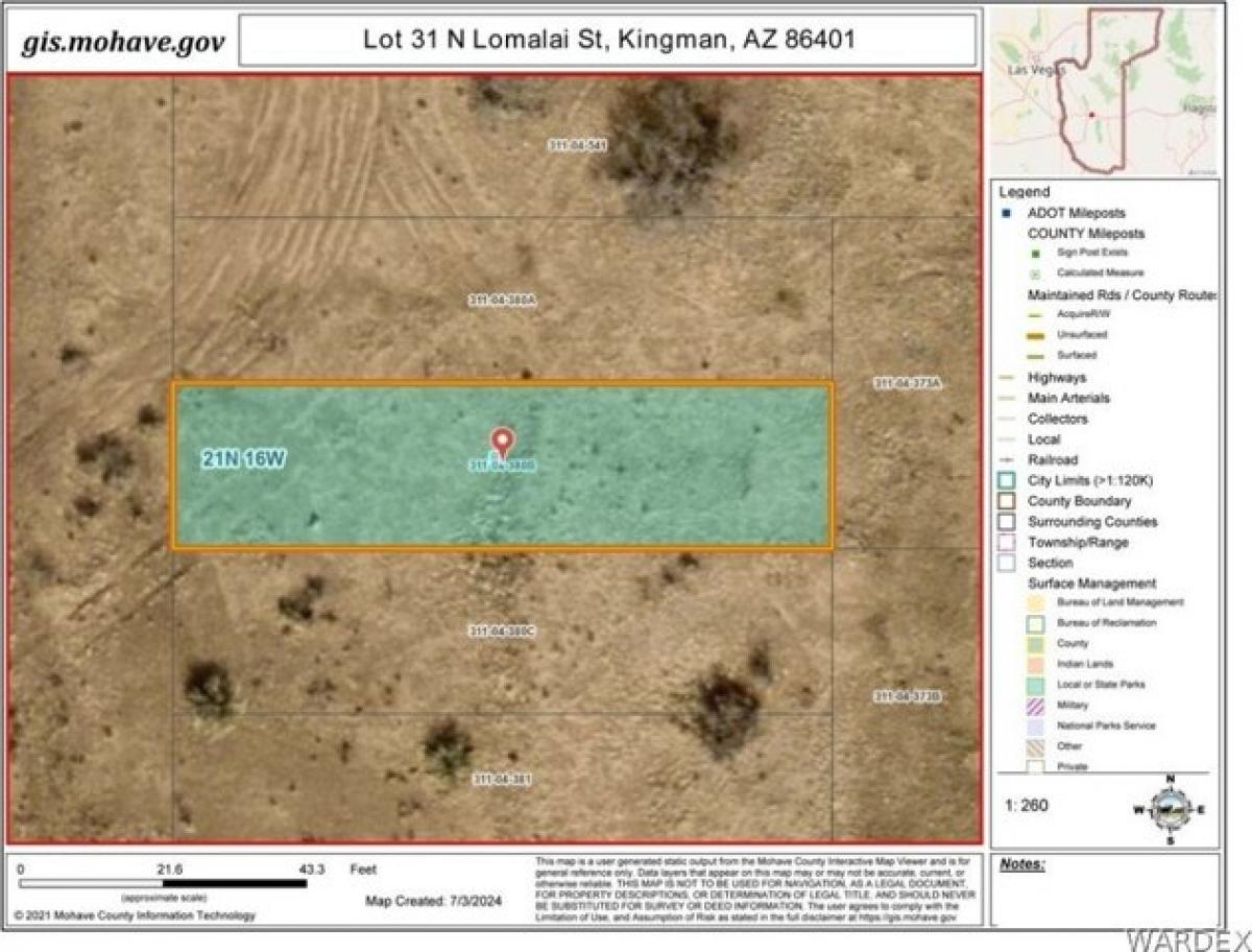 Picture of Residential Land For Rent in Kingman, Arizona, United States