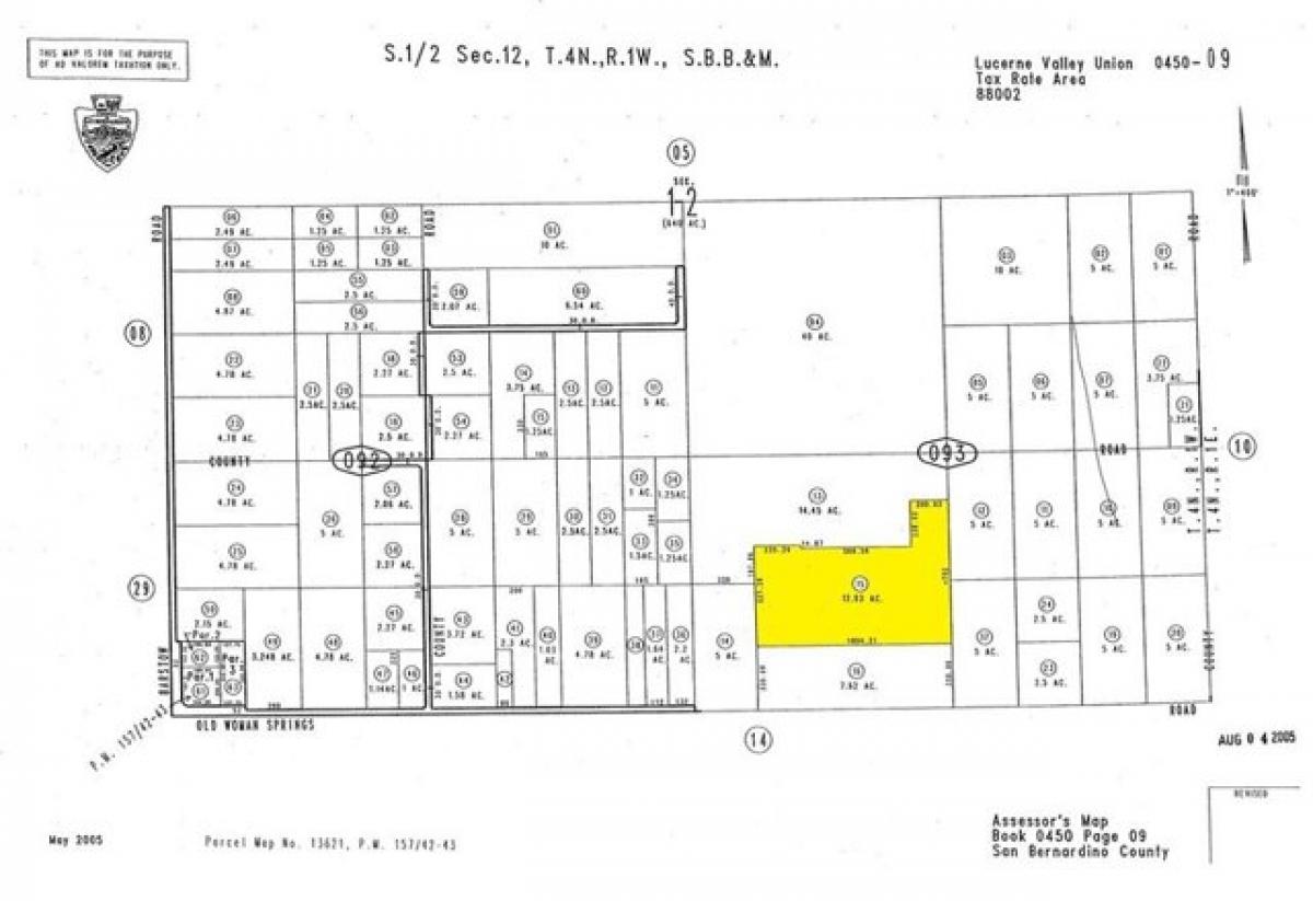 Picture of Residential Land For Sale in Lucerne Valley, California, United States
