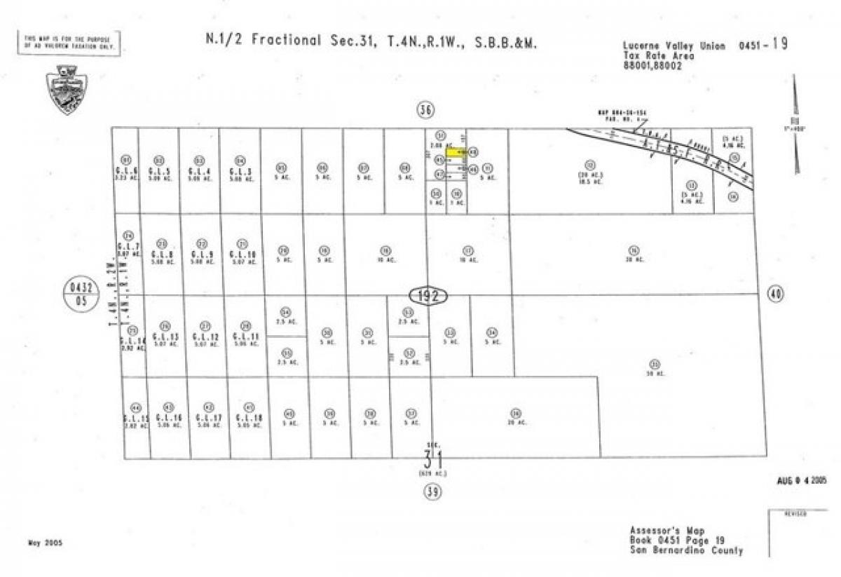 Picture of Residential Land For Sale in Lucerne Valley, California, United States