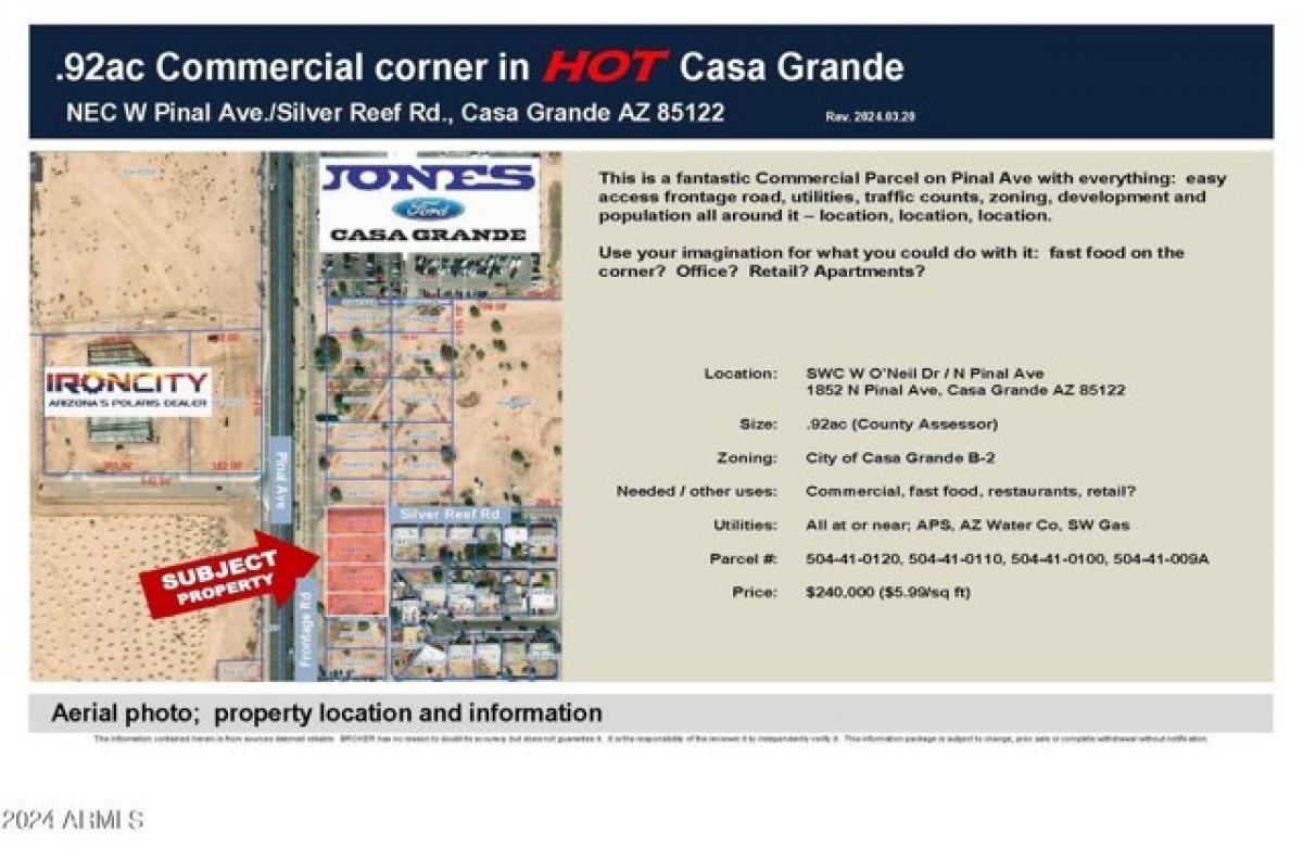 Picture of Residential Land For Sale in Casa Grande, Arizona, United States
