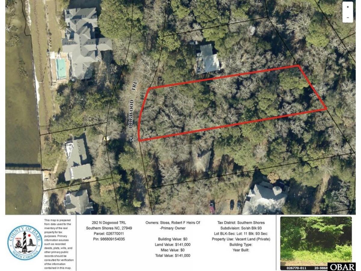 Picture of Residential Land For Sale in Southern Shores, North Carolina, United States