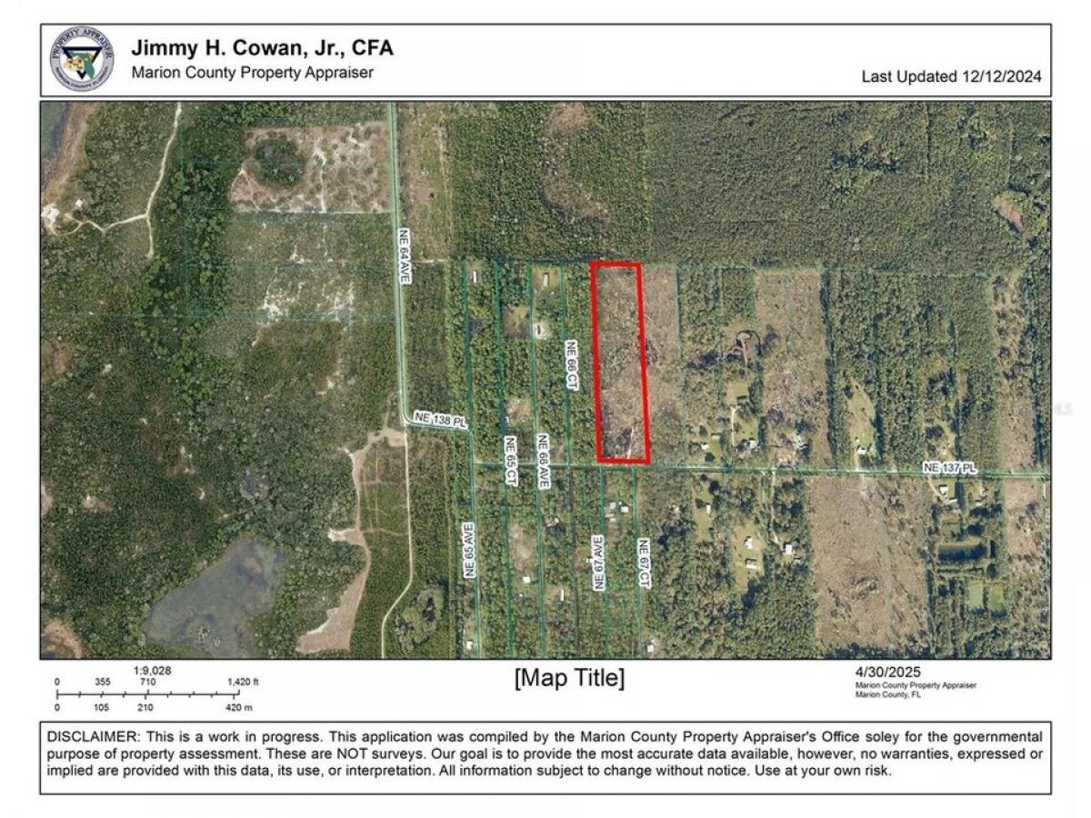 Picture of Residential Land For Sale in Citra, Florida, United States