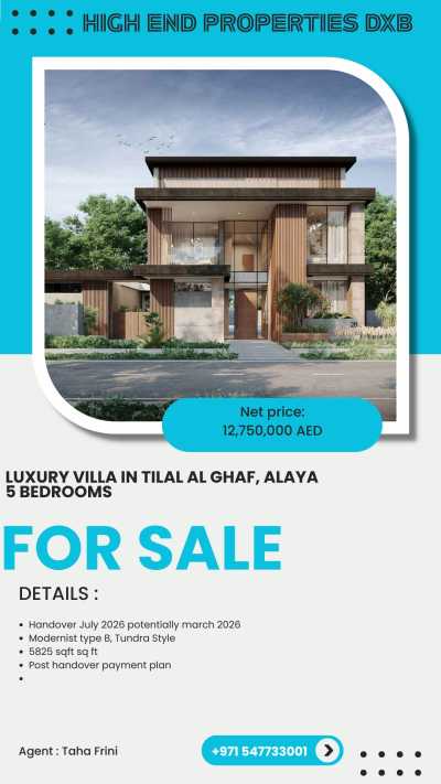 Villa For Sale in Tilal Al Ghaf, United Arab Emirates