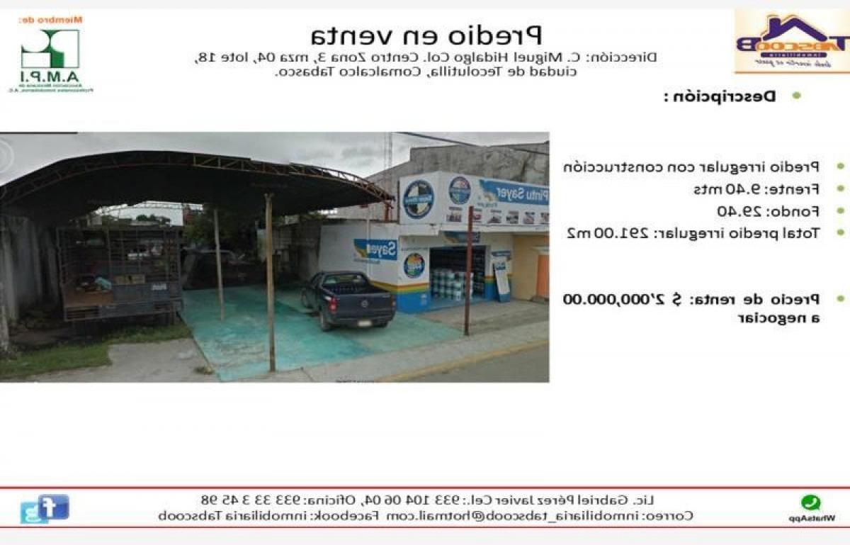 Picture of Residential Land For Sale in Comalcalco, Tabasco, Mexico