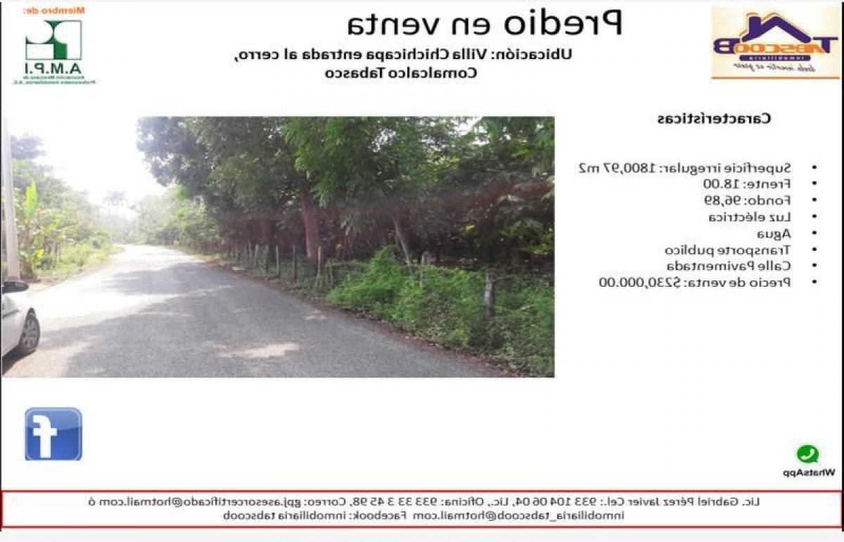 Picture of Residential Land For Sale in Comalcalco, Tabasco, Mexico