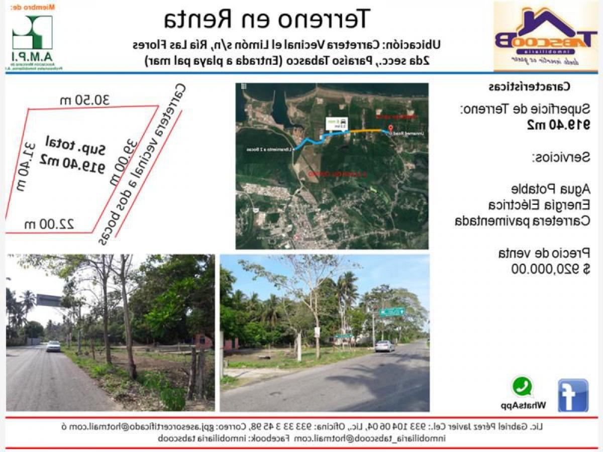 Picture of Residential Land For Sale in Tabasco, Tabasco, Mexico