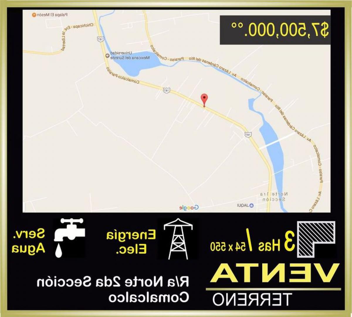 Picture of Residential Land For Sale in Comalcalco, Tabasco, Mexico