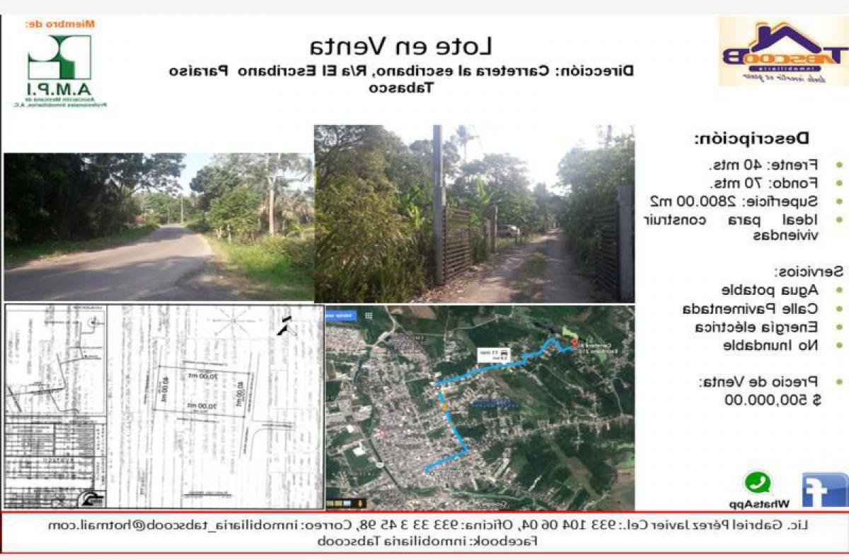 Picture of Residential Land For Sale in Paraiso, Tabasco, Mexico