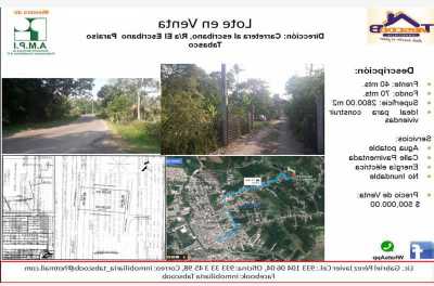 Residential Land For Sale in Paraiso, Mexico