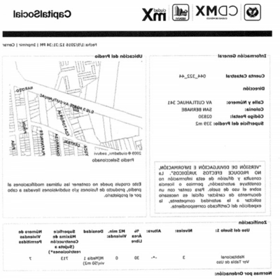 Residential Land For Sale in Azcapotzalco, Mexico