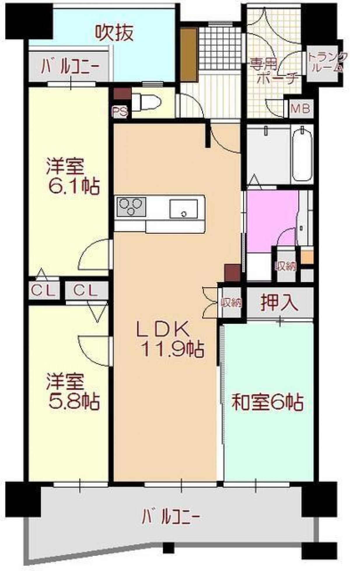 Picture of Apartment For Sale in Kitakyushu Shi Yahatanishi Ku, Fukuoka, Japan