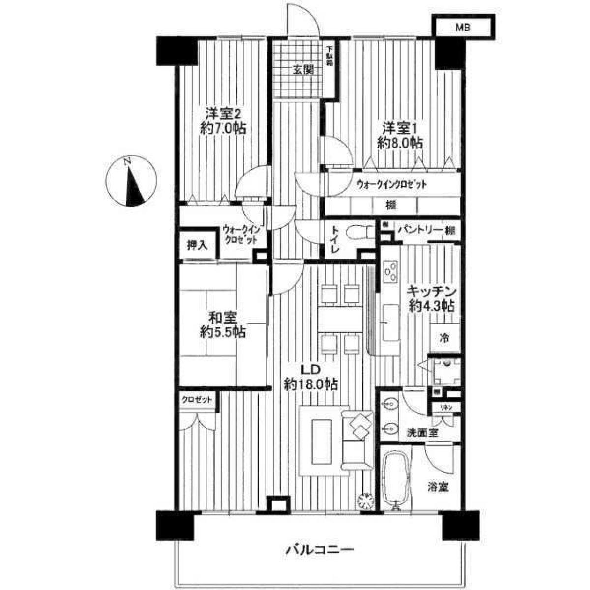 Picture of Apartment For Sale in Inzai Shi, Chiba, Japan