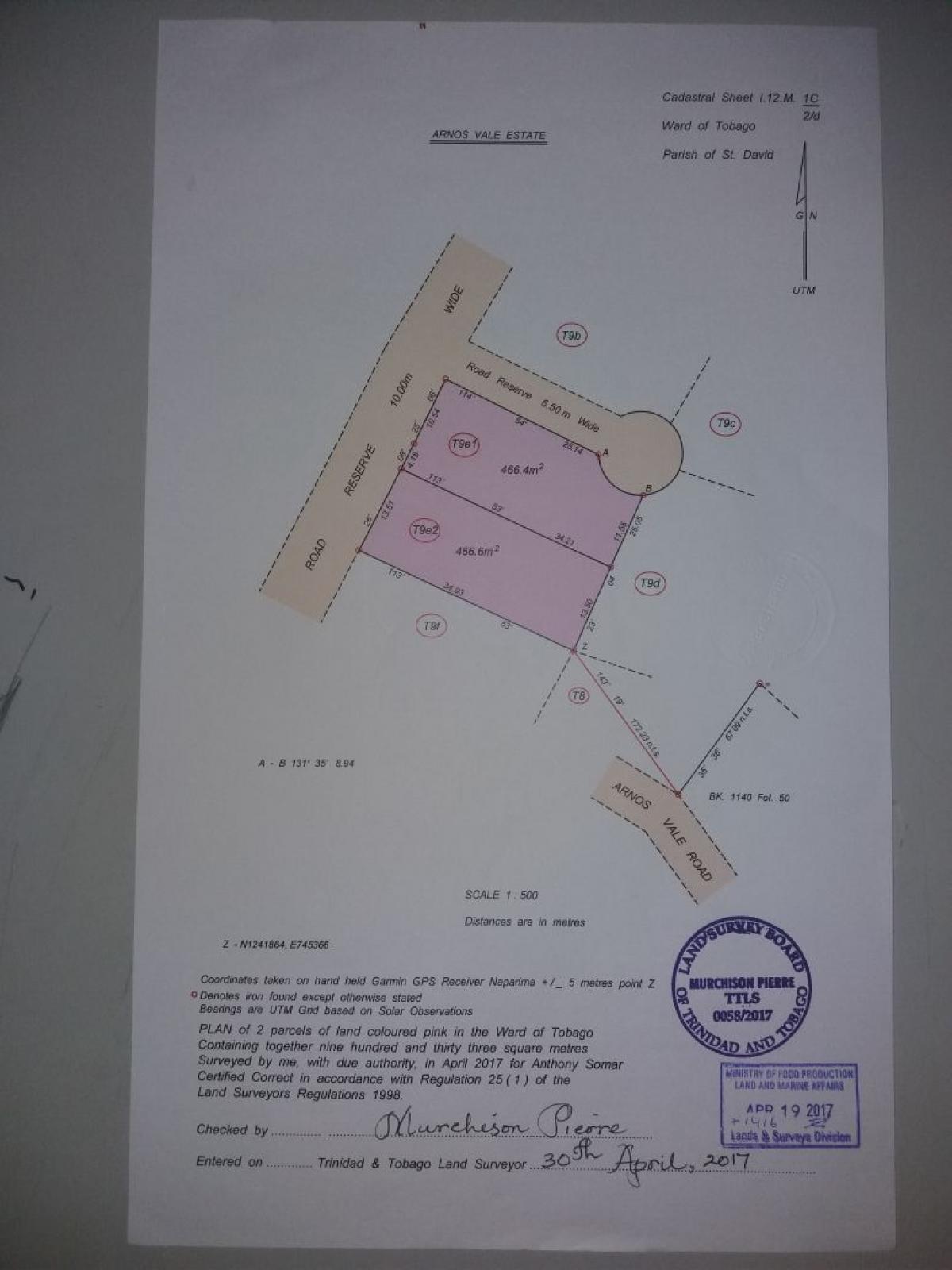 Picture of Residential Land For Sale in Arnos Vale, Tobago, Trinidad and Tobago