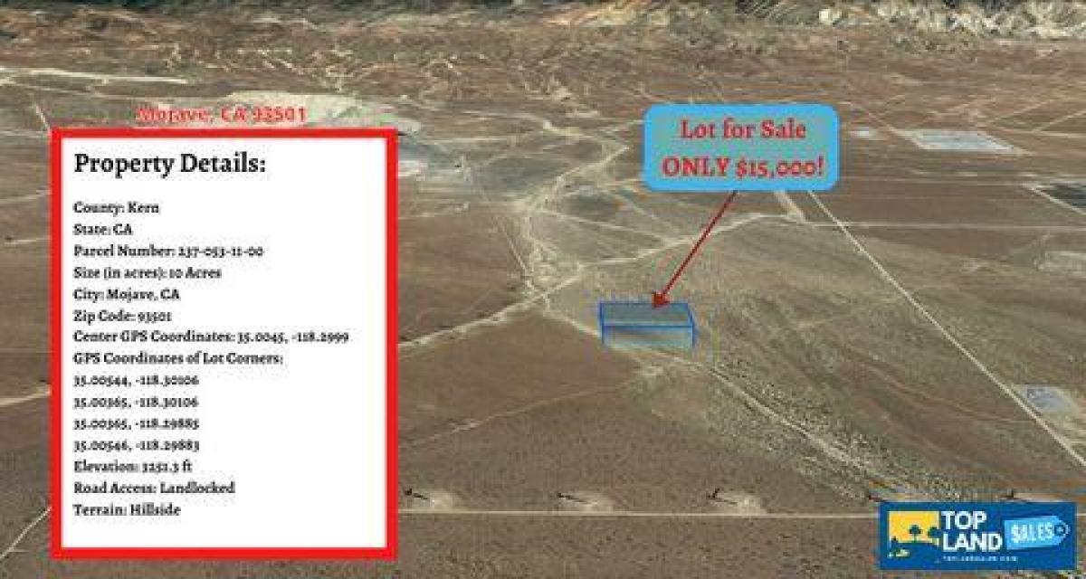 Picture of Residential Land For Sale in Mojave, California, United States