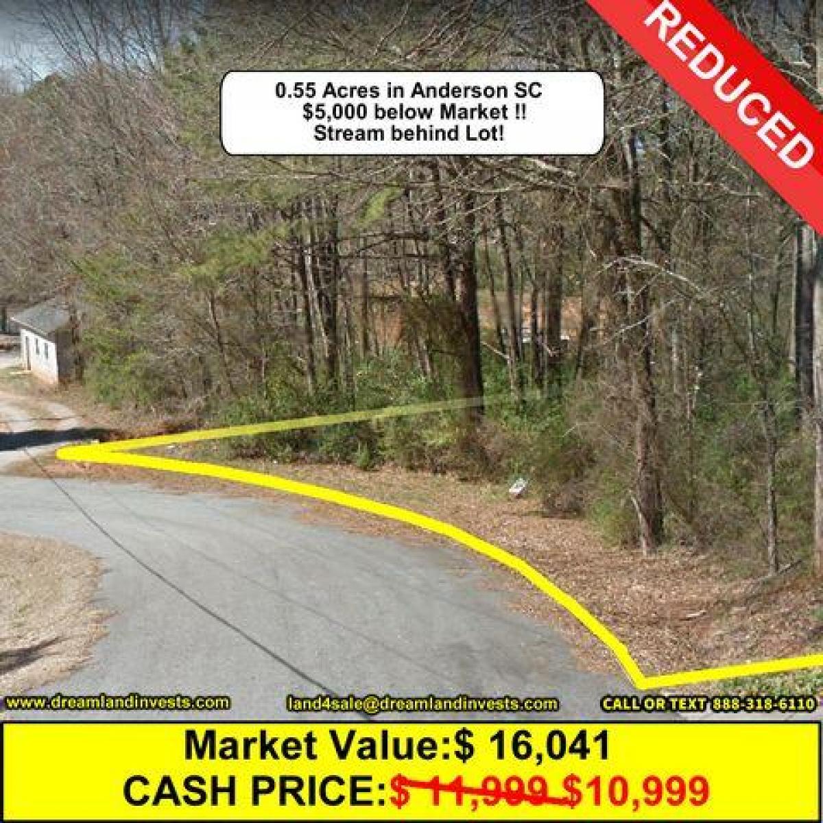 Picture of Residential Land For Sale in Anderson, South Carolina, United States