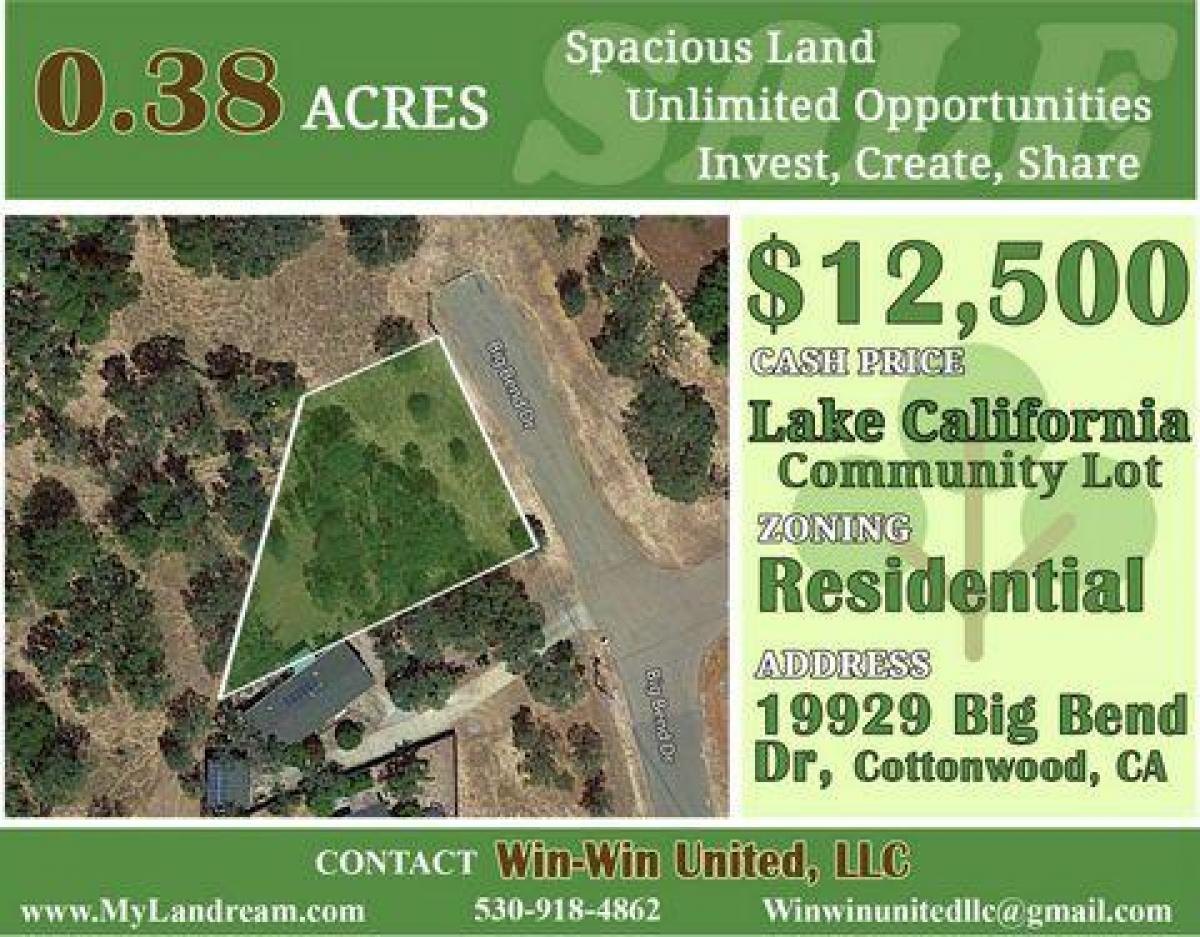 Picture of Residential Land For Sale in Cottonwood, California, United States