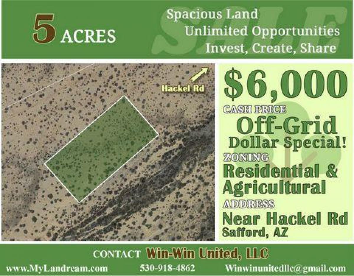 Picture of Residential Land For Sale in Bowie, Arizona, United States