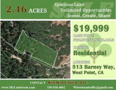 Residential Land For Sale in West Point, California