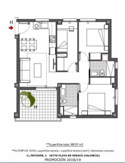 Apartment For Sale in Xeraco, Spain