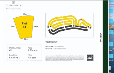 Residential Lots For Sale in Dubai Hills Estate, United Arab Emirates
