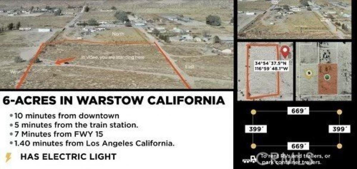 Picture of Residential Land For Sale in Barstow, California, United States