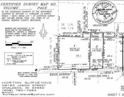 Residential Land For Sale in Tomah, Wisconsin